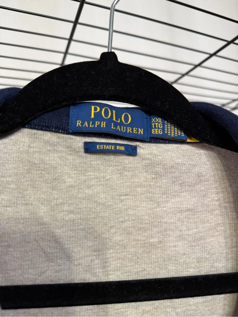 Polo by Ralph Lauren Navy and Cream Fair Isle Half-Zip Pullover